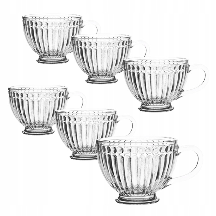 Zestaw Filiżanki do kawy duże szklanki z uchem Altom Design Lily 430ml 6szt