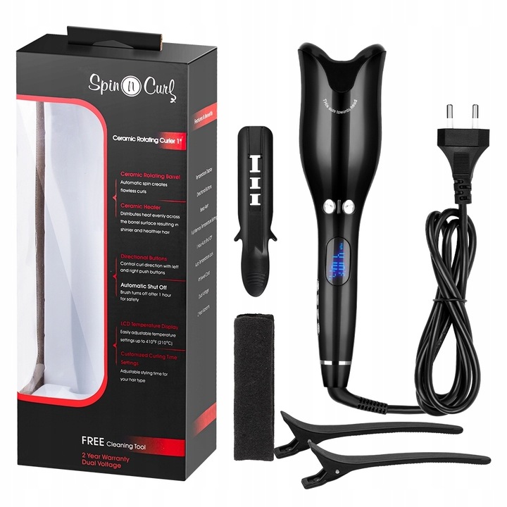 Lokówka automatyczna do stylizacji kręcenia włosów GRZEBIEŃ 2XSPINKA