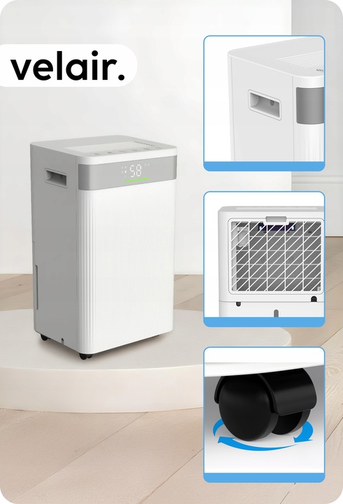 Osuszacz powietrza VELAIR LUMEA X 20l/24h WiFi +TIMER pochłaniacz