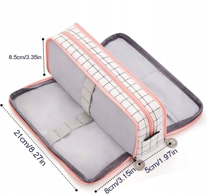 Piórnik Szkolny Duży i Pojemny Komorowy