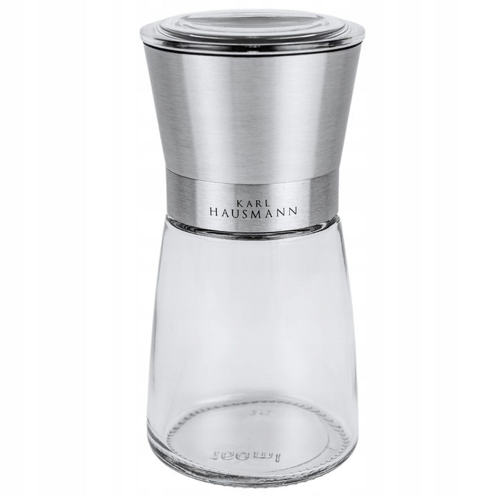 MŁYNEK RĘCZNY do SOLI i PIEPRZU ZESTAW 2szt. SZKLANE MŁYNKI KARL HAUSMANN