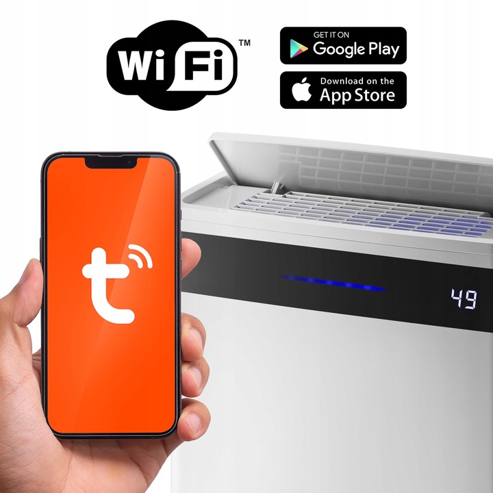 OSUSZACZ POWIETRZA 20L/24H POCHŁANIACZ WILGOCI OCZYSZCZACZ XL + WIFI TIMER