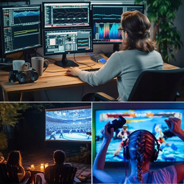 Adapter rozdzielacz mini Switch splitter LAN Ethernet RJ45 4xRJ45 1000M 1GB