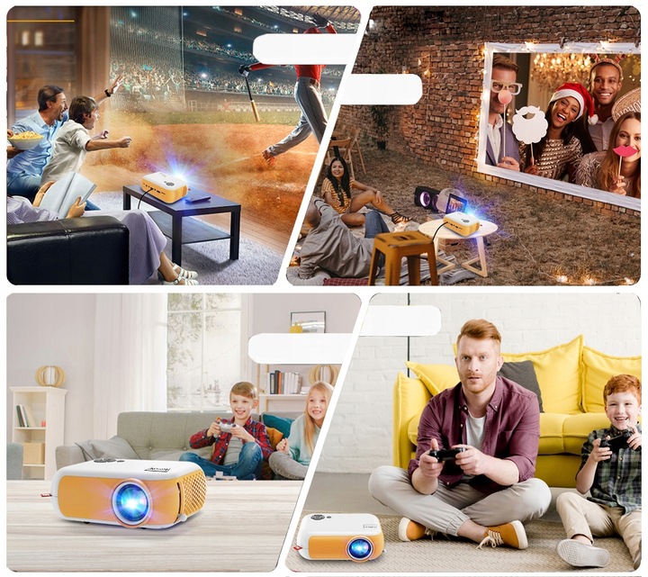 RZUTNIK MINI PROJEKTOR Przenośny dla Dzieci do Bajek Bajki Gier
