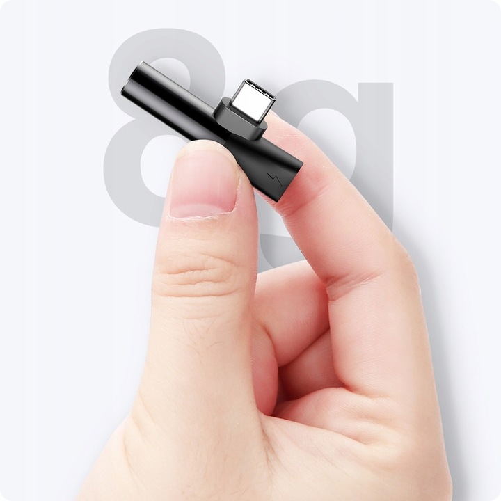 BASEUS ADAPTER PRZEJŚCIÓWKA AUDIO USB-C 1A TYP-C - MINI JACK 3.5MM AUX