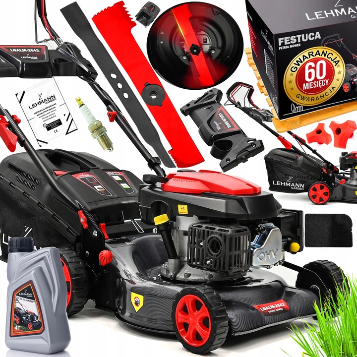 KOSIARKA SPALINOWA LEHMANN 44CM NAPĘD POTĘŻNA SILNIK 146CC MULCZOWANIE