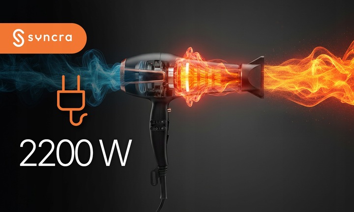 SUSZARKA DO WŁOSÓW Z JONIZACJĄ MOCNA 2200W + ZIMNY NAWIEW