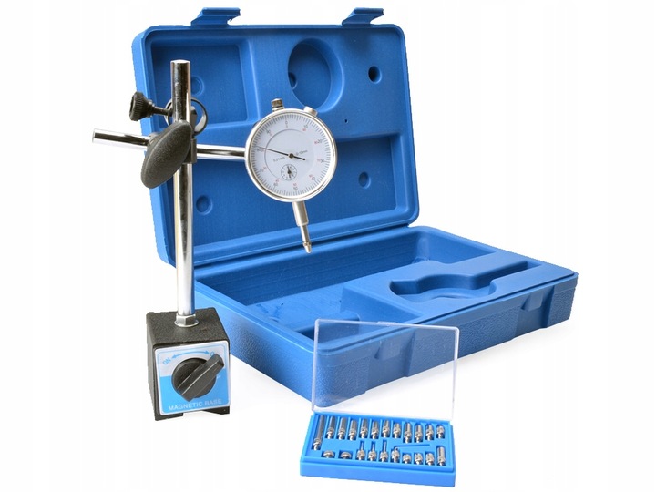 CZUJNIK ZEGAROWY STATYW MAGNETYCZNY 0-10 KOŃCÓWKI