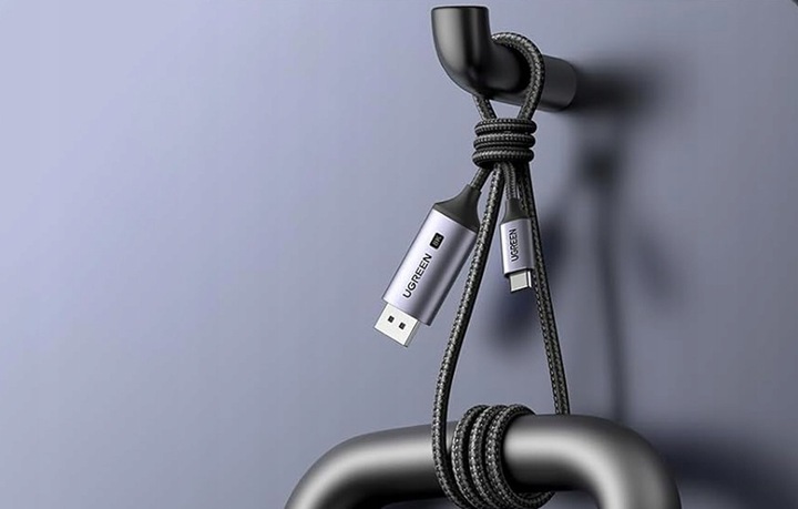 KABEL USB-C DISPLAYPORT UGREEN 8K 60Hz HDR HDCP2.3 eARC MOCNY PRZEWÓD 1M