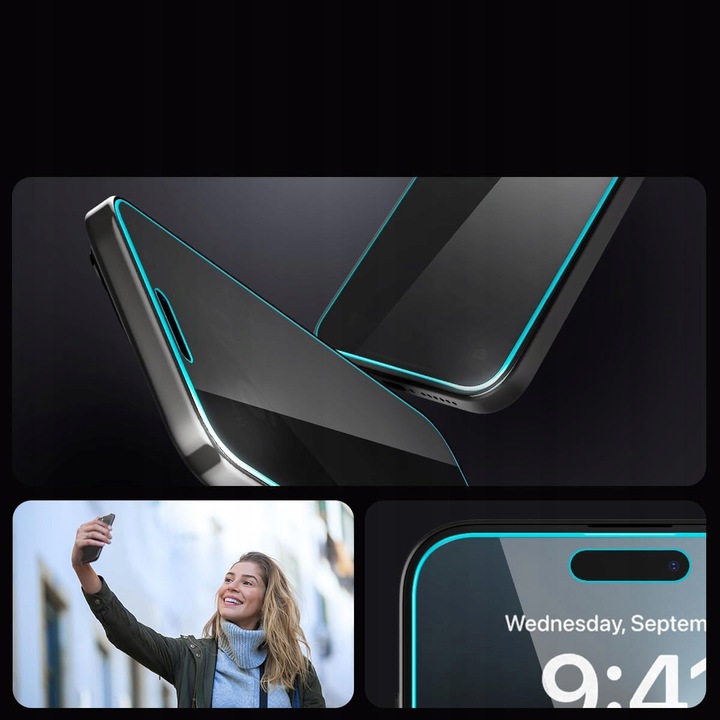 Szkło hartowane do iPhone 15 Pro Max, Spigen Glas.tR Privacy, prywatyzujące