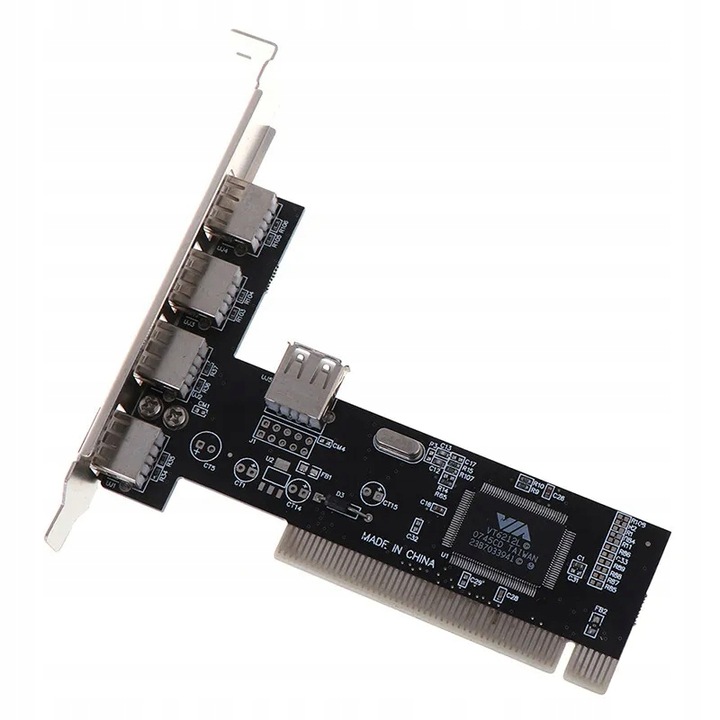 Kontroler Adapter Karta PCI 32x - 4x USB 2.0 + 1x USB 2.0 Wewnętrzny