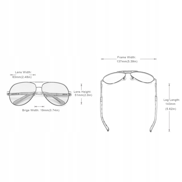 Okulary PRZECIWSŁONECZNE męskie z polaryzacją UV400 pilotki + etui ZESTAW