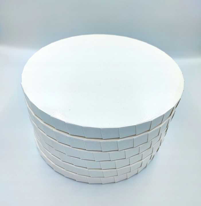 Podkład pod tort Z ZAKŁADKAMI 25cm BIAŁY KOMUNIA URODZINY