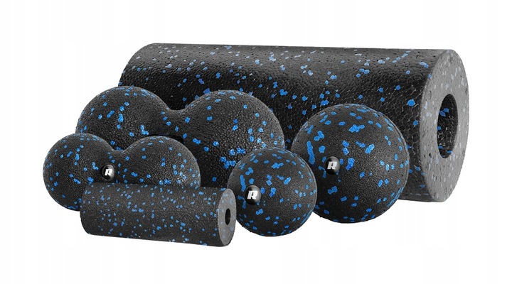 Zestaw wałek do masażu mini roller 2x piłka 2x duoball 6 elem. EPP