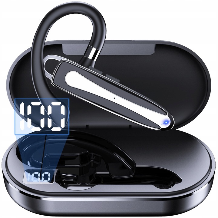 SŁUCHAWKA NAUSZNA BEZPRZEWODOWA YYK530 BLUETOOTH 5.1 DO ROZMÓW POWERBANK