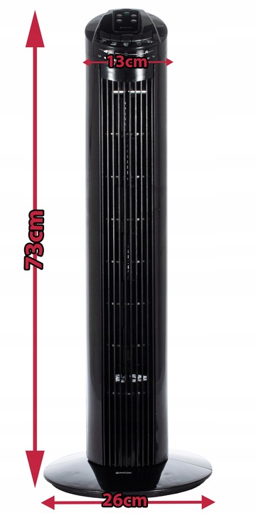 WENTYLATOR STOJĄCY KOLUMNOWY WIATRAK PODŁOGOWY OSCYLACJA TIMER LED