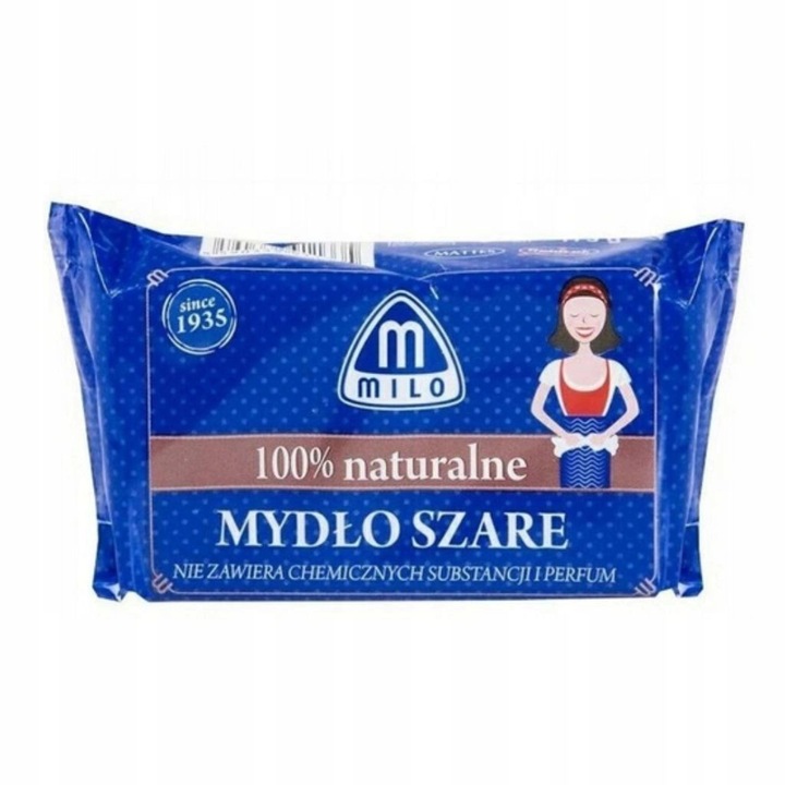10x Milo 100% naturalne szare mydło w kostce 175g