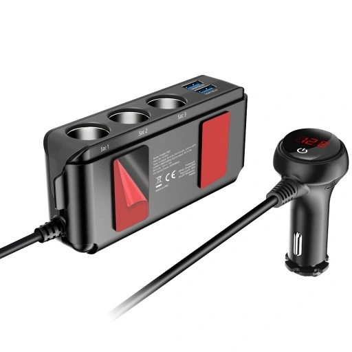 ROZDZIELACZ GNIAZDA ZAPALNICZKI FEEGAR 12-24V USB