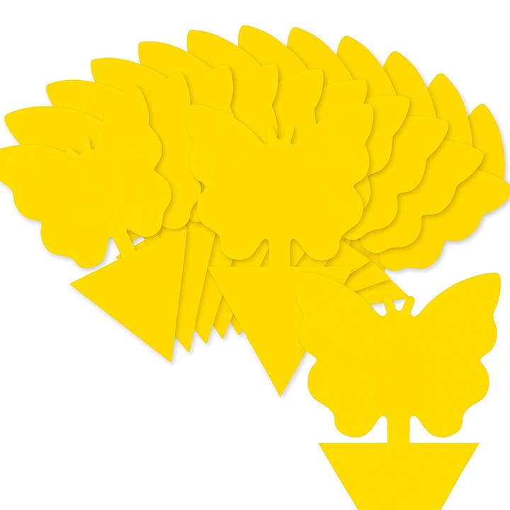 60 Lep na Ziemiórki Owady Żółte Lepy do Doniczek Taśma Domowa Meszki