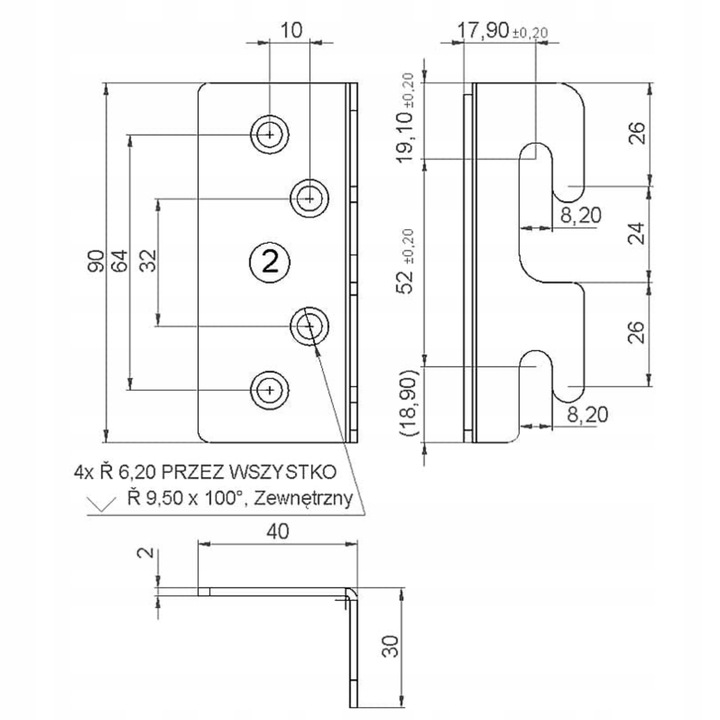 ŁĄCZNIK KĄTOWY DO ŁÓŻKA ZŁĄCZE MEBLOWE BLACHA KĄTOWNIK- 8 ELEMENTÓW+