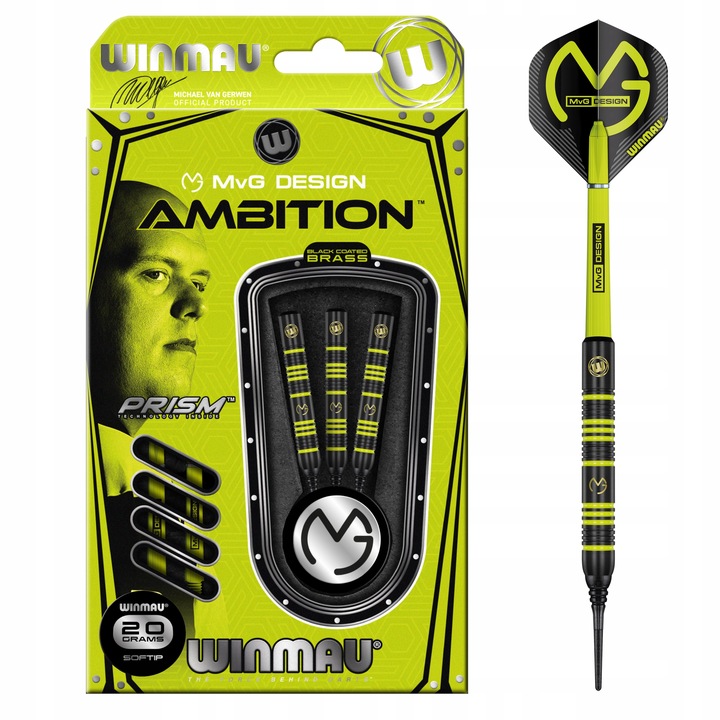 LOTKI RZUTKI DART WINMAU MVG AMBITION SOFT 20G