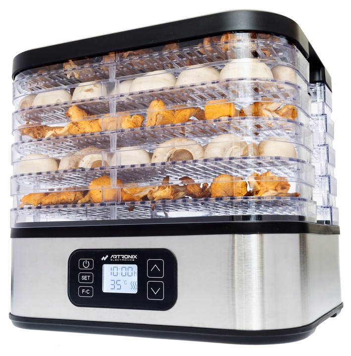 SUSZARKA SPOŻYWCZA DO ŻYWNOŚCI GRZYBÓW ZIÓŁ OWOCÓW WARZYW TIMER! 400W