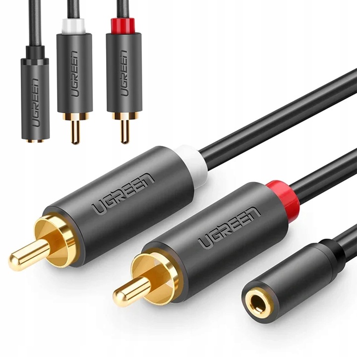 Kabel Przewód Audio JACK 3,5 2x RCA Chinch STEREO HQ Przejściówka