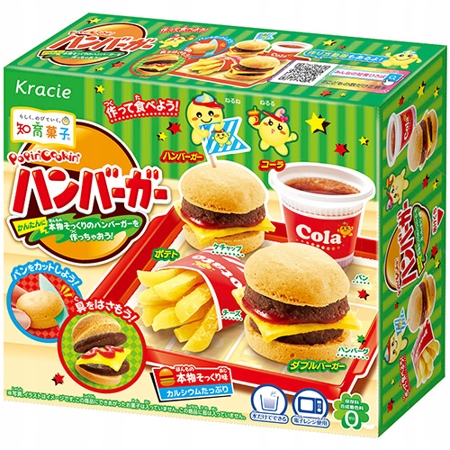 Japoński zestaw słodyczy DIY Popin Cookin Hamburger Kit 22g Kracie