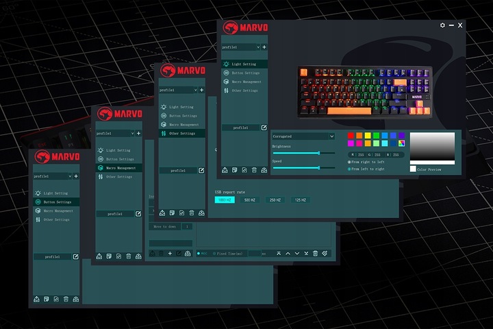 Klawiatura Mechaniczna Krone 87 RGB Gaming anty-ghosting KG901c