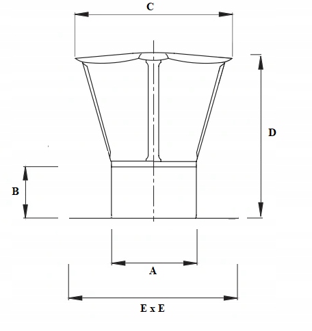 DASZEK KOMINOWY FI 200 INOX PARASOL KOMIN KWASÓWKA