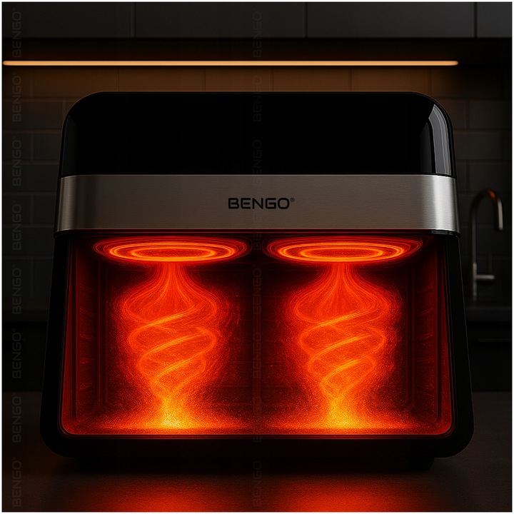 Frytkownica beztłuszczowa RODZINNA dual AIRFRYER 10L 2800W WiFi Tuya