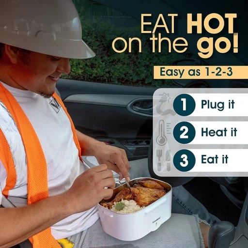 ELEKTRYCZNY LUNCHBOX TERMOS SAMOCHODOWY OBIADOWY