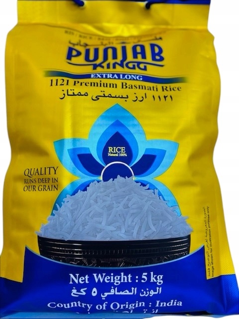 RYŻ Basmati długoziarnisty PUNJAB KING premium 5 kg