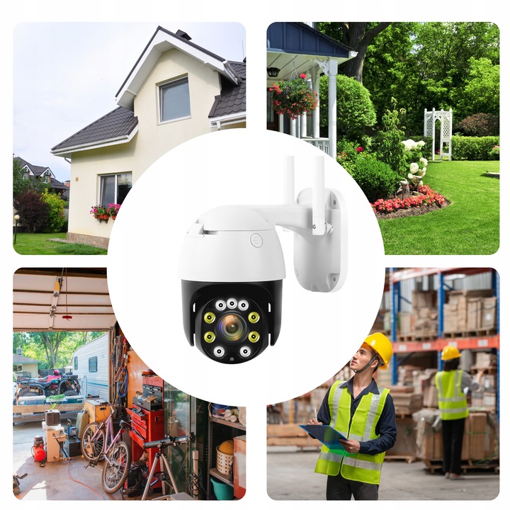 Obrotowa Kamera WiFi Zewnętrzna Bezprzewodowa 5MPX 5MP Alarm Czujnik Ruchu