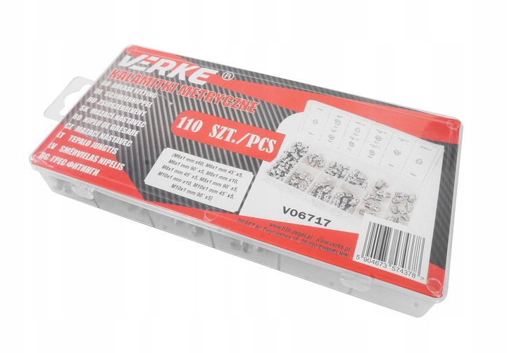 KALAMITKI SMAROWNICZKI METRYCZNE ZESTAW DO SMAROWNICY 110 ELEMENTÓW