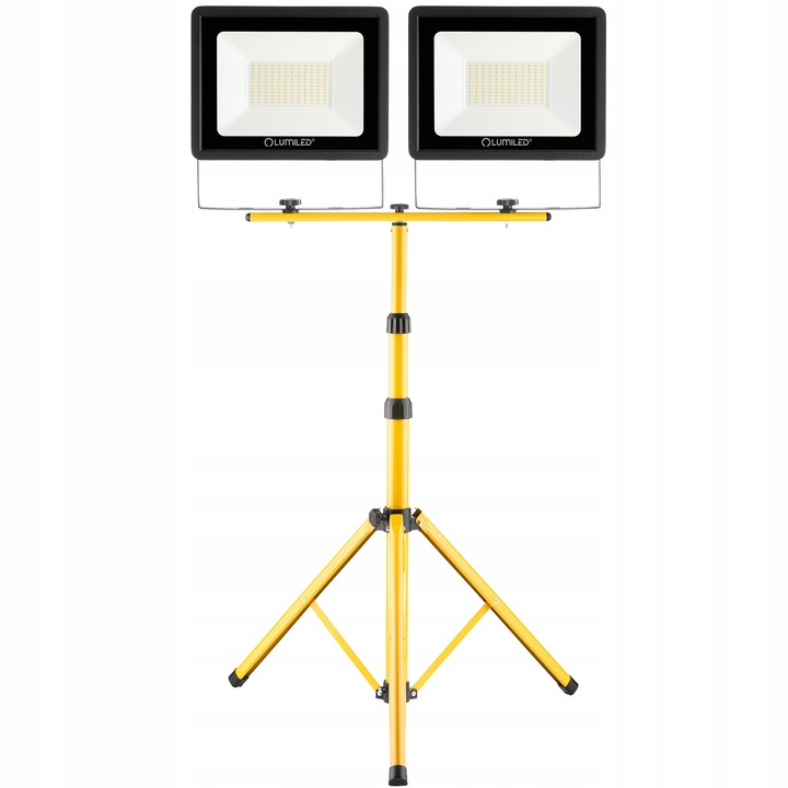 Naświetlacz Halogen LED Lampa 2x 100W + Statyw + Przewód Zasilający