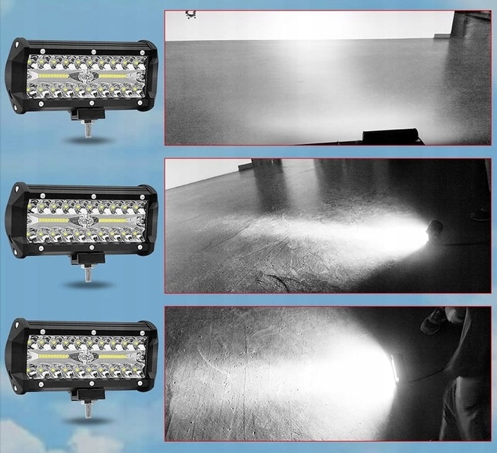 Zestaw 2 x halogen Lampa robocza oświetlenie LED 120W 12-24V