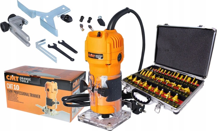CMT FREZARKA RĘCZNA KRAWĘDZIOWA 550W CMT10 TRYMER KRAWĘDZI 6,35 6-8mm