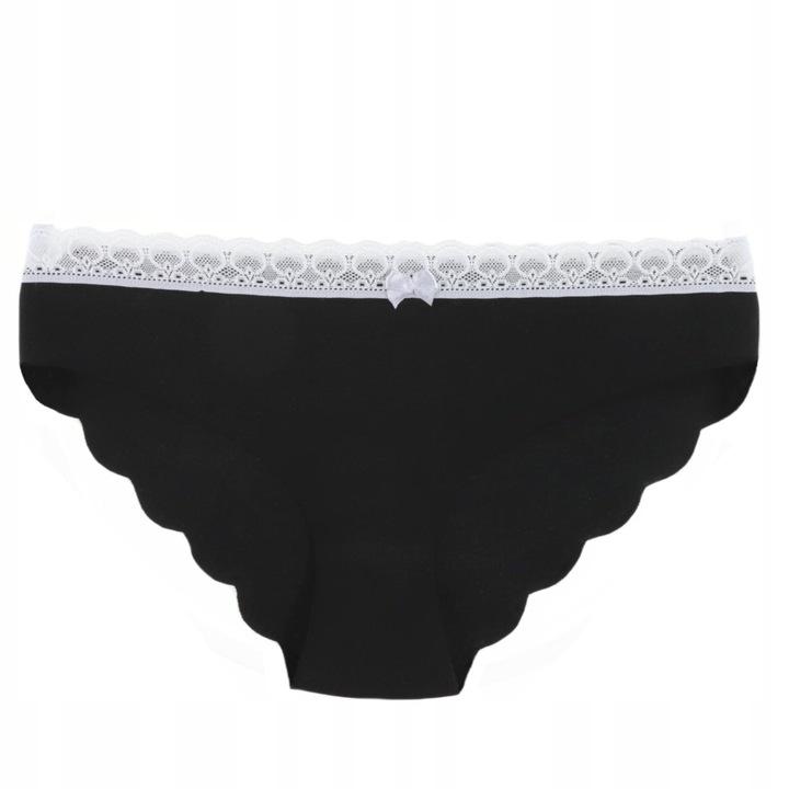 4x Majtki Damskie Bezszwowe Figi Bawełniane Laserowo Cięte Gładkie MORAJ M