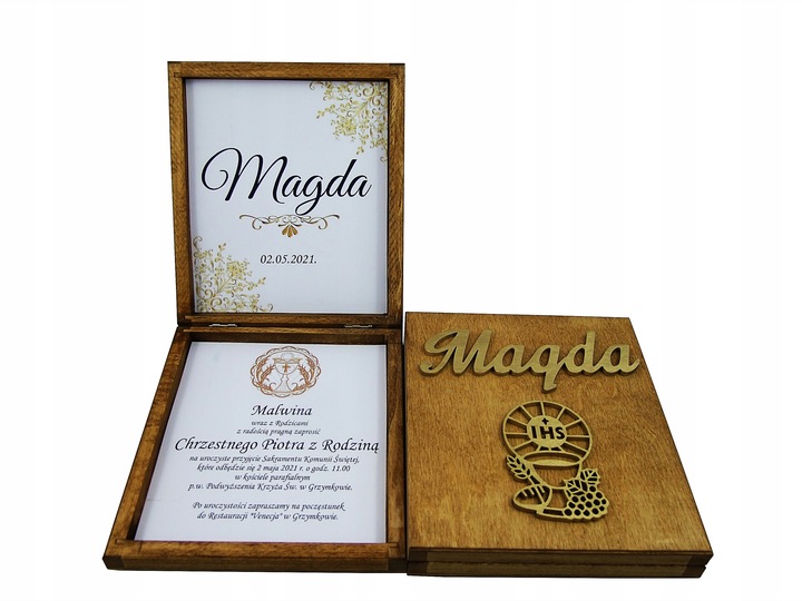 Zaproszenie Na Komunię Komunijne Dla Chrzestnych