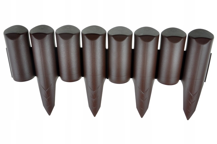 PALISADA OGRODOWA - UV- WYSOKA Wytrzymała Płotek Ogrodowy Obrzeże - Brązowa