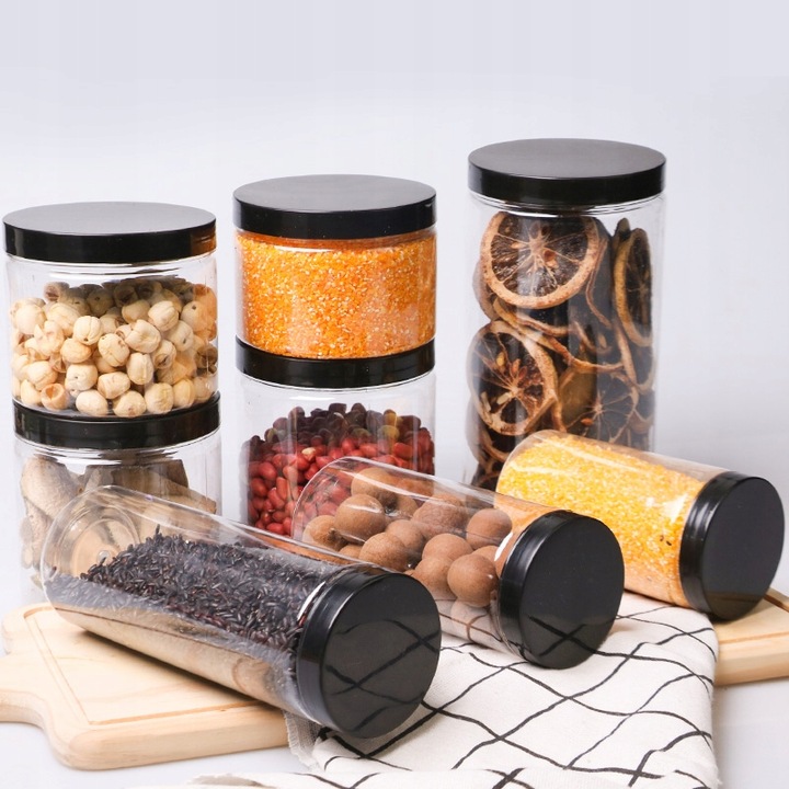 Pojemnik słoik plastikowy 1,5L makaron 1500ml x 6