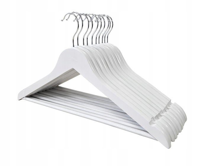 10SZT WIESZAK DREWNIANY ZESTAW WIESZAKI DREWNIANE UBRANIA GARDEROBY