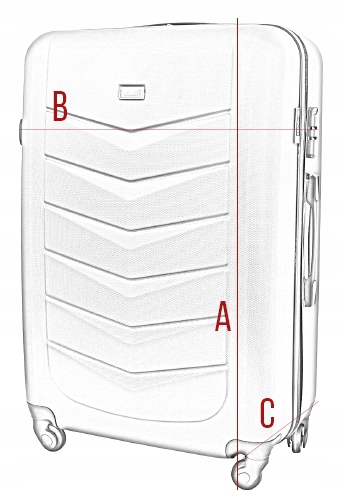 WALIZKA ŚREDNIA XL BAGAŻ SAMOLOT MODEL 602G