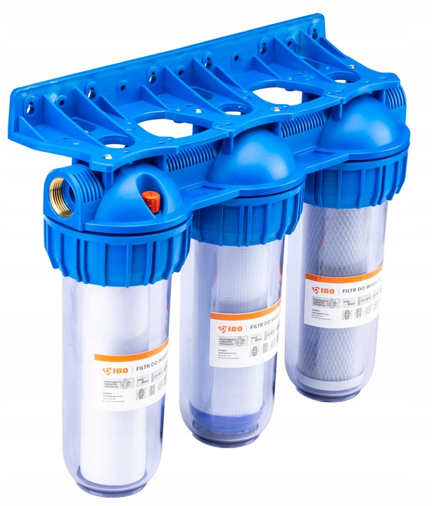 FILTR DO WODY WSTĘPNY KORPUS OBUDOWA FI 1'' GW 3-STOPNIOWY +WKŁADY