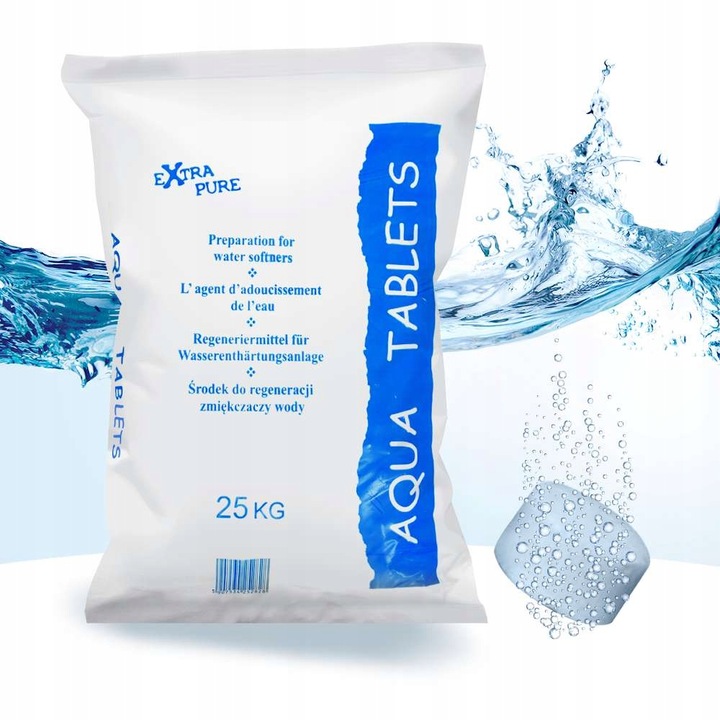 SÓL TABLETKI SOLNE DO UZDATNIANIA WODY ZMIĘKCZACZ WOREK PROFICHEF 25KG