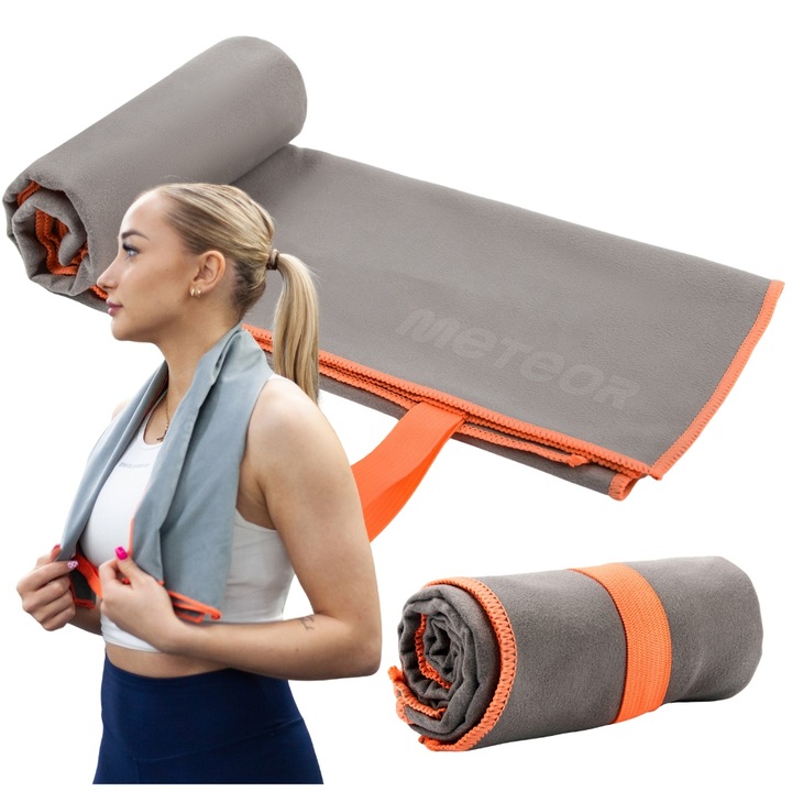 METEOR Ręcznik Szybkoschnący Sportowy Na Siłownię 130x80 cm + Zawieszka