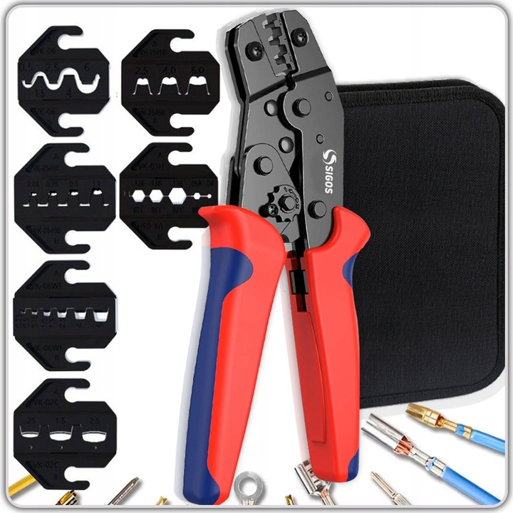 Zaciskarka ręczna + 7 matryc do konektorów izolowanych i