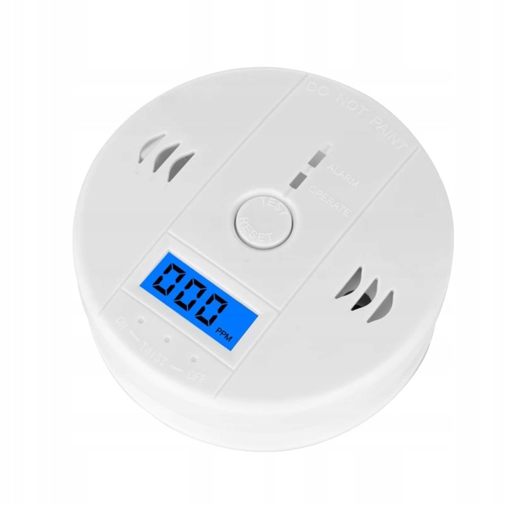 Czujnik czadu i dymu detektor tlenku węgla CO BEZPRZEWODOWY LCD GŁOŚNY