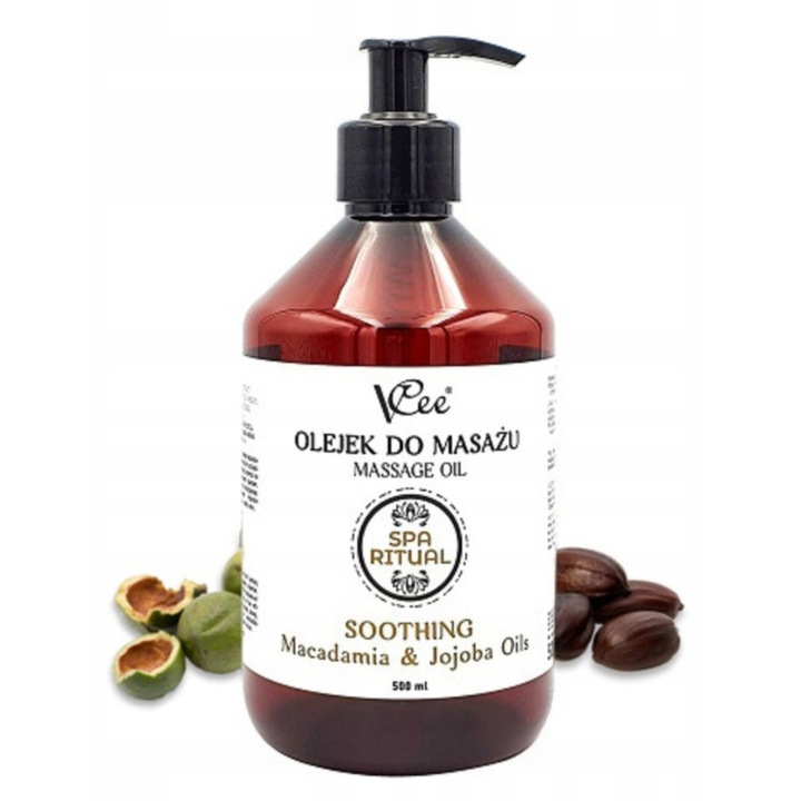 OLEJEK DO MASAŻU MAKADAMIA I OLEJ JOJOBA VCEE NATURALNY 500 ML